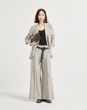 Camiseta de jersey canalé Negro Mujer - Brunello Cucinelli