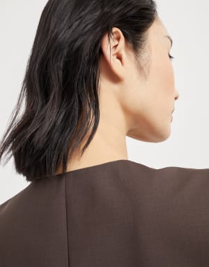 Chaleco de lana Tropical Luxury Cacao Mujer - Brunello Cucinelli