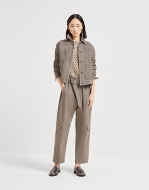 Dazzling Net sweater Warm Beige Woman - Brunello Cucinelli