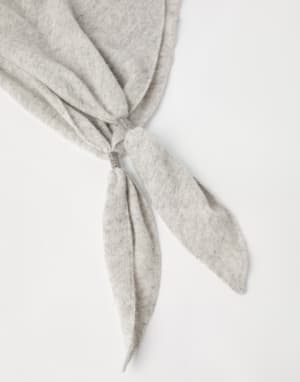 Cashmere scarf Light Grey Woman - Brunello Cucinelli