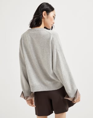 モニーレ付き カシミヤ セーター コブルストーン レディース - Brunello Cucinelli