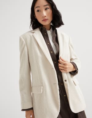 Corduroy blazer Butter Woman - Brunello Cucinelli