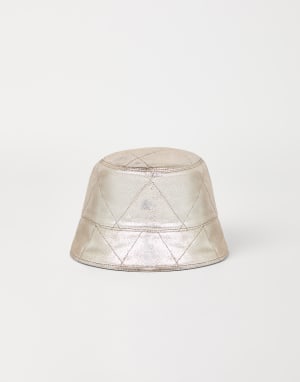 ハット Brunello Cucinelli Hats Grey Bucket hat for Woman in Light Grey | Brunello Cucinelli