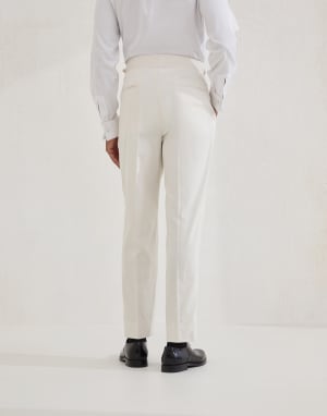 Smokinghose mit Bundfalten Milch Herren - Brunello Cucinelli