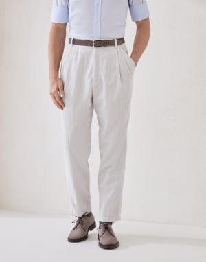 Tailor fit trousers Chalk Man - Brunello Cucinelli
