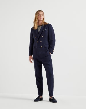 Diagonal Leisure suit Navy Blue Man - Brunello Cucinelli