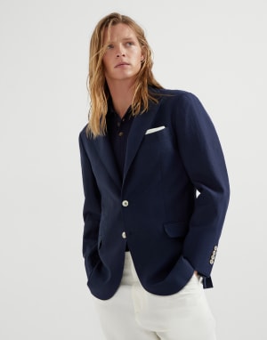 BRUNELLO CUCINELLI ネイビー ジャケット シルク混 48 19594910_43885076_600.jpg