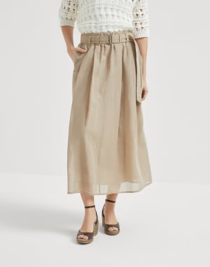 Full skirt with monili Sand Woman - Brunello Cucinelli