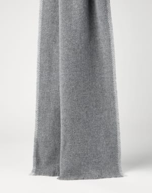 メンズ カシミア、シルク、コットン製スカーフ | Brunello Cucinelli