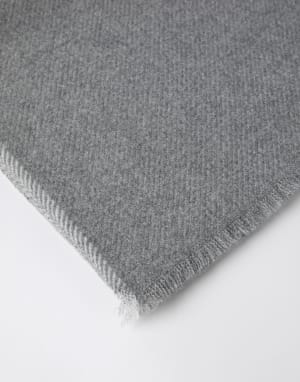 Bufanda de cachemir Gris Medio Hombre - Brunello Cucinelli