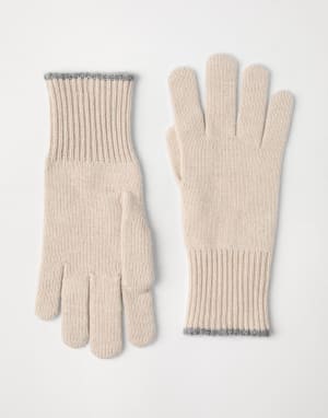 Cashmere knit gloves Sand Man - Brunello Cucinelli