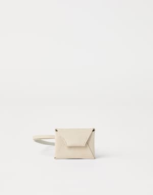 Подвеска для сумки из замши Слоновая Кость Женщина - Brunello Cucinelli