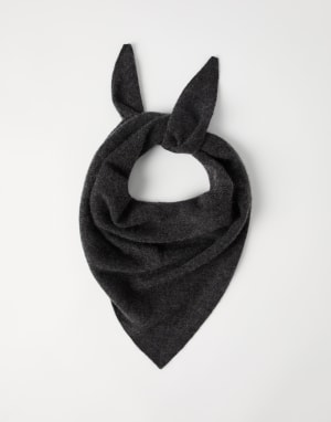 Foulard in cashmere con monile Antracite Donna - Brunello Cucinelli