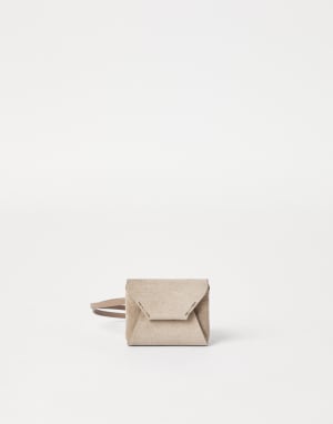 Sac Charm en daim Beige Femme - Brunello Cucinelli
