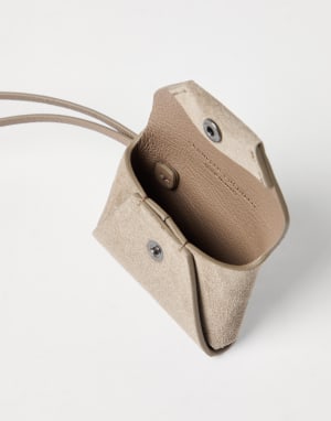 Sac Charm en daim Beige Femme - Brunello Cucinelli