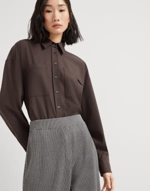 Vanisé knit trousers Silver Woman - Brunello Cucinelli