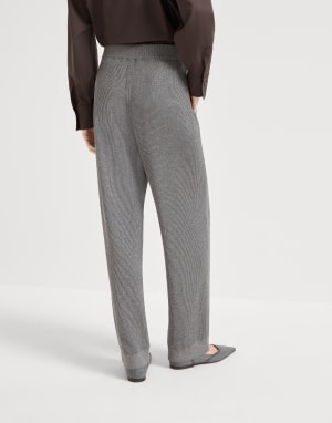 Vanisé knit trousers Silver Woman - Brunello Cucinelli