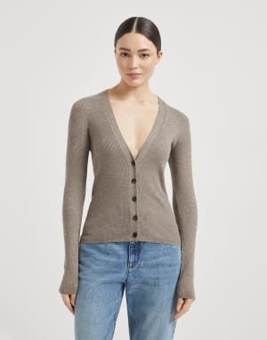 Cashmere cardigan Light Brown Woman - Brunello Cucinelli