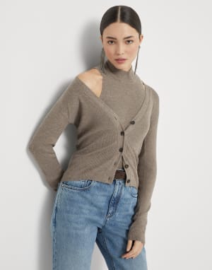 Cashmere cardigan Light Brown Woman - Brunello Cucinelli