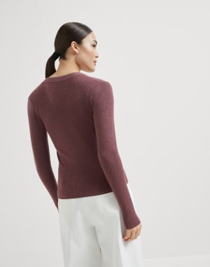 Cashmere cardigan Mauve Woman - Brunello Cucinelli