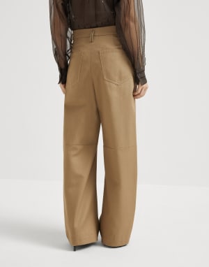 Five-pocket baggy trousers Camel Woman - Brunello Cucinelli