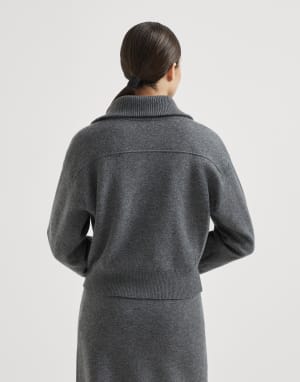 ダブルニット カーディガン ガンメタルグレー レディース - Brunello Cucinelli