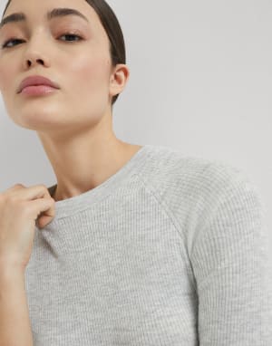 Pullover aus Sparkling-Kaschmir Kiesel Damen - Brunello Cucinelli