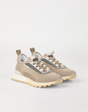【送料&関税込】Brunello Cucinelli Paia Di Sneakers Brunello Cucinelli Mesh running lace-up sneakers