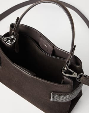 Essence 小号手挽包 松果布朗色 女款 - Brunello Cucinelli