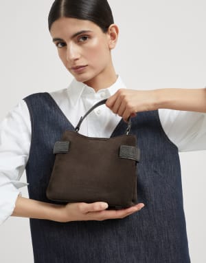 Essence 小号手挽包 松果布朗色 女款 - Brunello Cucinelli