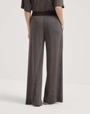 Strickhose aus Kaschmir Kakao Damen - Brunello Cucinelli