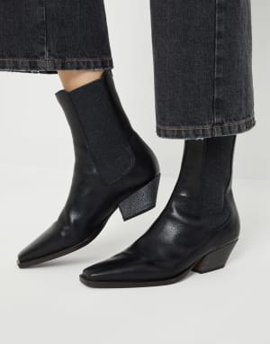 Chelsea boots with monili Black Woman - Brunello Cucinelli