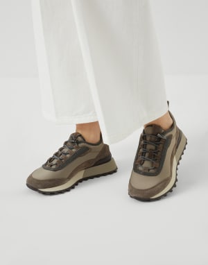 Runners with monili Brown Woman - Brunello Cucinelli