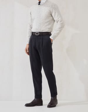 Pantalone in velluto a coste Carbone Uomo - Brunello Cucinelli