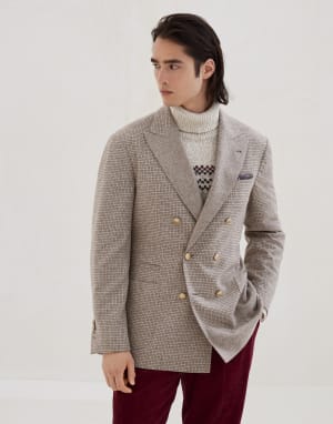 法兰绒夹克 深青棕色 男款 - Brunello Cucinelli