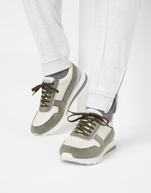 Calfskin and suede runners Panama Man - Brunello Cucinelli