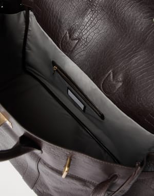 Leather country bag Brown Man - Brunello Cucinelli