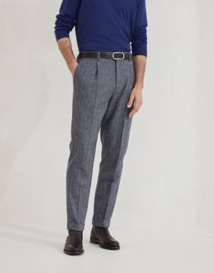 Chevron trousers Navy Blue Man - Brunello Cucinelli