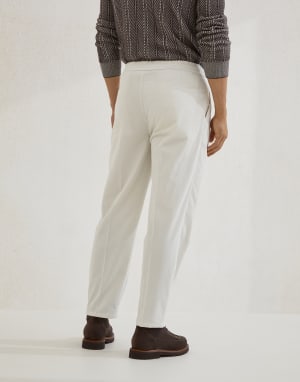 Corduroy trousers Ecru Man - Brunello Cucinelli