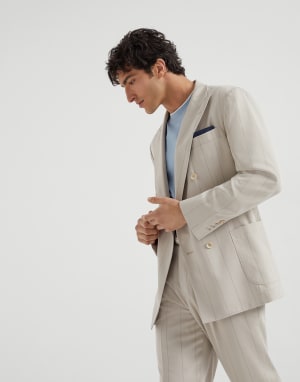T-shirt with faux-layering Denim Man - Brunello Cucinelli
