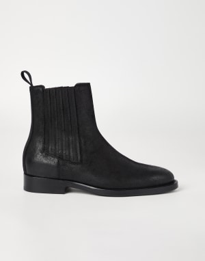 Suede Chelsea boots Black Man - Brunello Cucinelli