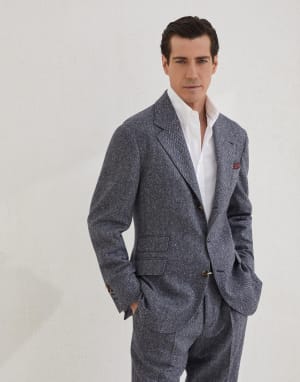 Deconstructed Cavallo blazer Navy Blue Man - Brunello Cucinelli