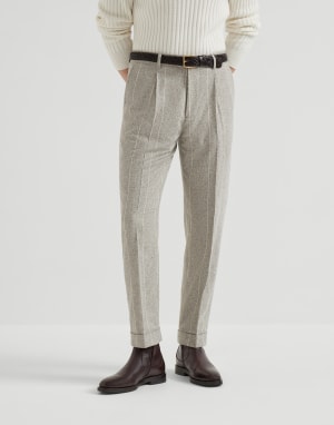 Leisure fit trousers with pleats Salt Man - Brunello Cucinelli