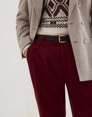 Garment-dyed trousers Purple-Red Man - Brunello Cucinelli