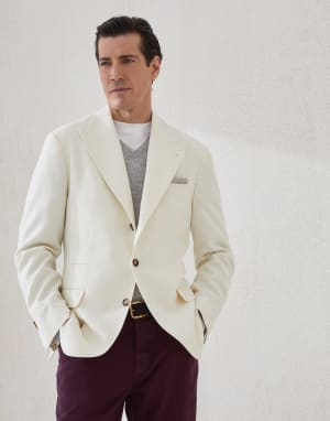 大剑领设计夹克 巴拿马色 男款 - Brunello Cucinelli