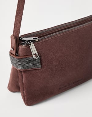 Borsa Shoulder Essence mini Burgundy Donna - Brunello Cucinelli