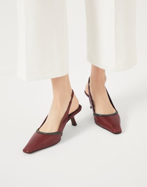 Slingback city heels Amaranth Woman - Brunello Cucinelli