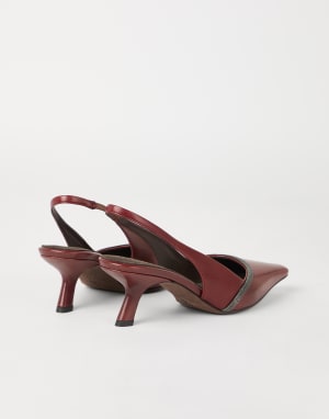 Slingback city heels Amaranth Woman - Brunello Cucinelli
