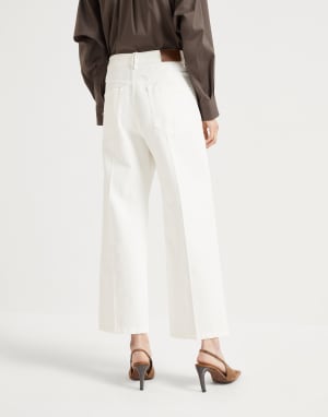 Contemporary Square-Hose Elfenbein Damen - Brunello Cucinelli