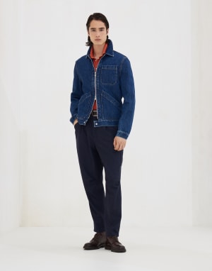 Piqué polo shirt Orange Man - Brunello Cucinelli